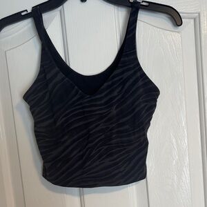 Lululemon Athletica Black Zebra Print Tank